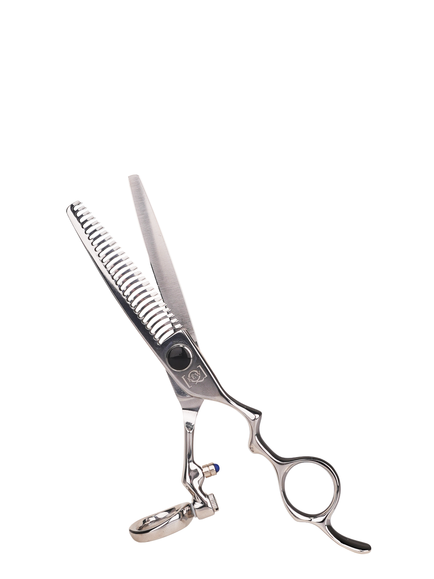 VG10 Japon Çeliği Profesyonel Ara Makas (Efile) - Siyah Vidalı Gümüş - 6.0 İnç - Görsel 2