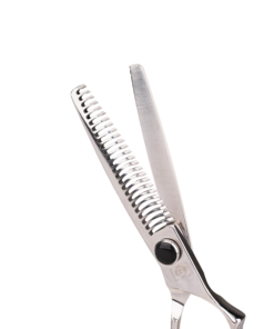 VG10 Japon Çeliği Profesyonel Ara Makas (Efile) - Siyah Vidalı Gümüş - 6.0 İnç