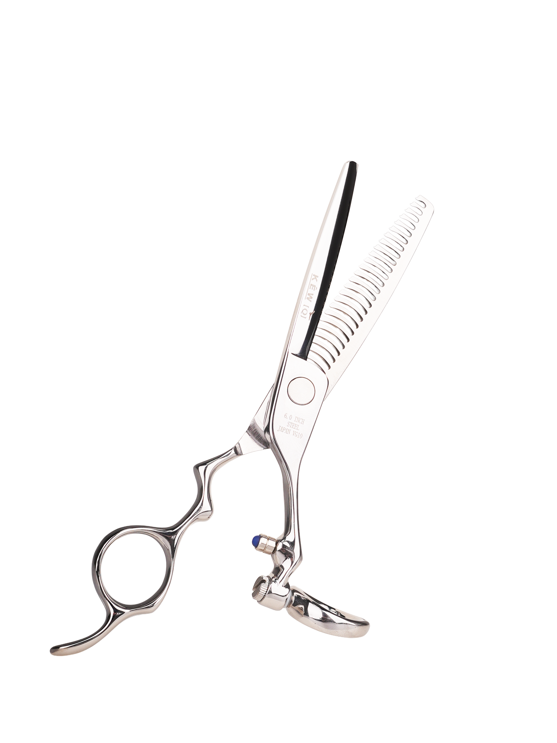 VG10 Japon Çeliği Profesyonel Ara Makas (Efile) - Siyah Vidalı Gümüş - 6.0 İnç - Görsel 3