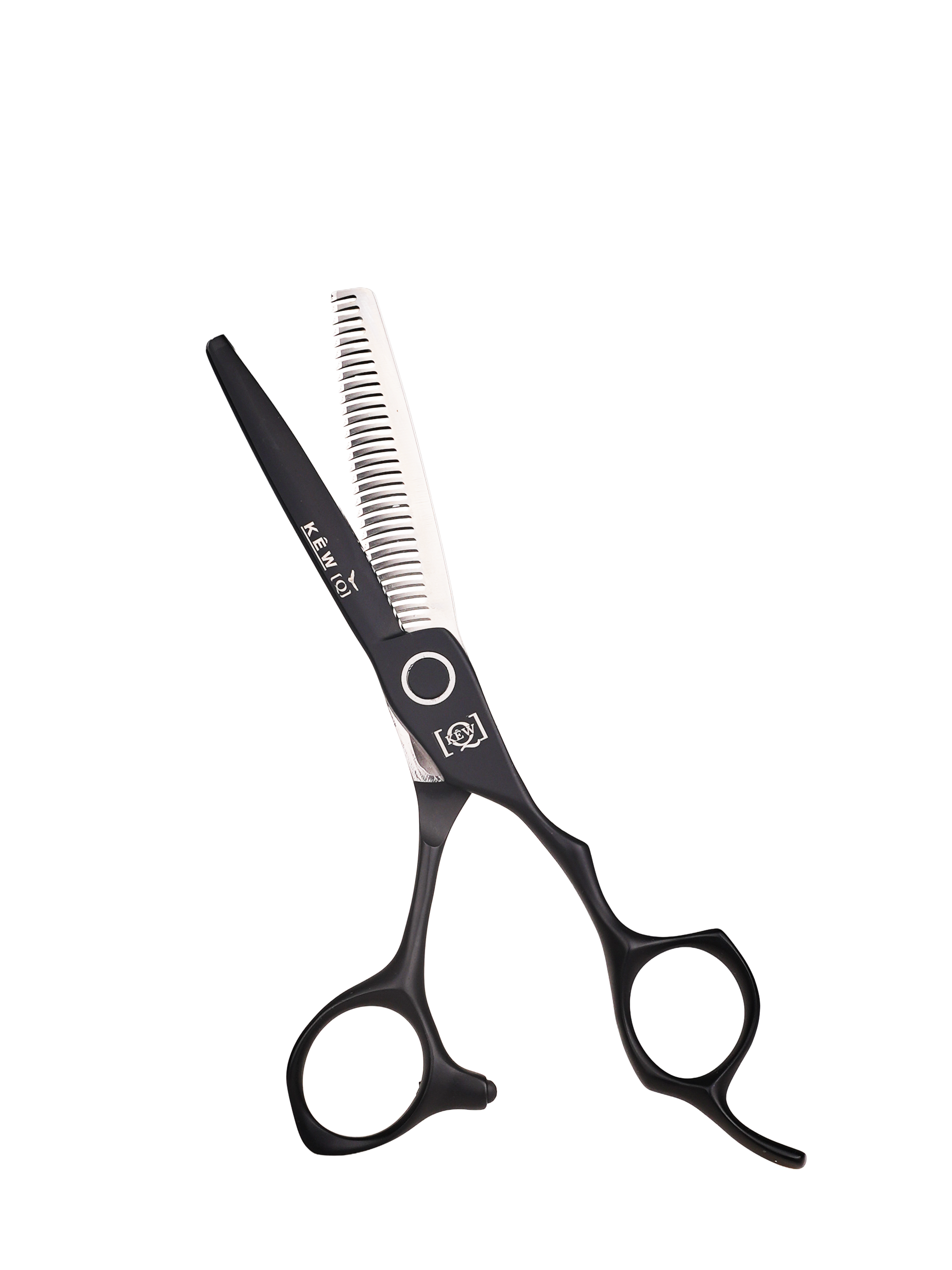 440C Japon Çeliği Profesyonel Ara Makas (Efile) - Mat Siyah - 6.0 İnç - Görsel 2