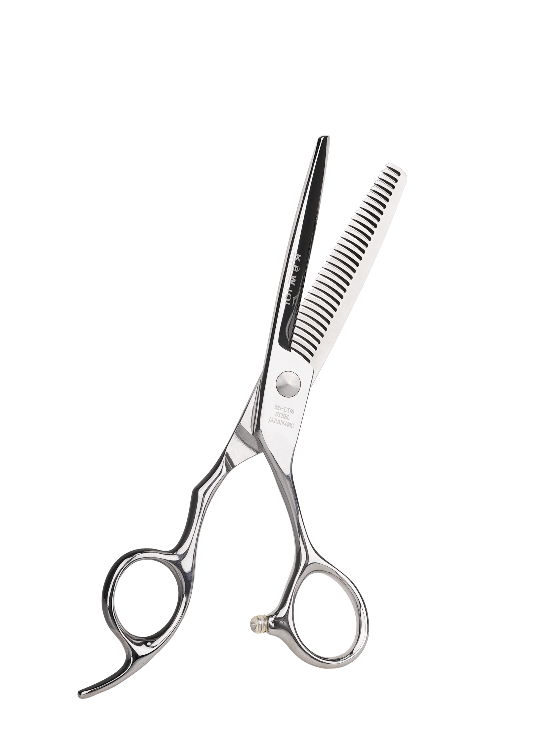 440C Japon Çeliği Profesyonel Ara Makas (Efile) - Klasik Gümüş - 6.0 İnç - Görsel 4