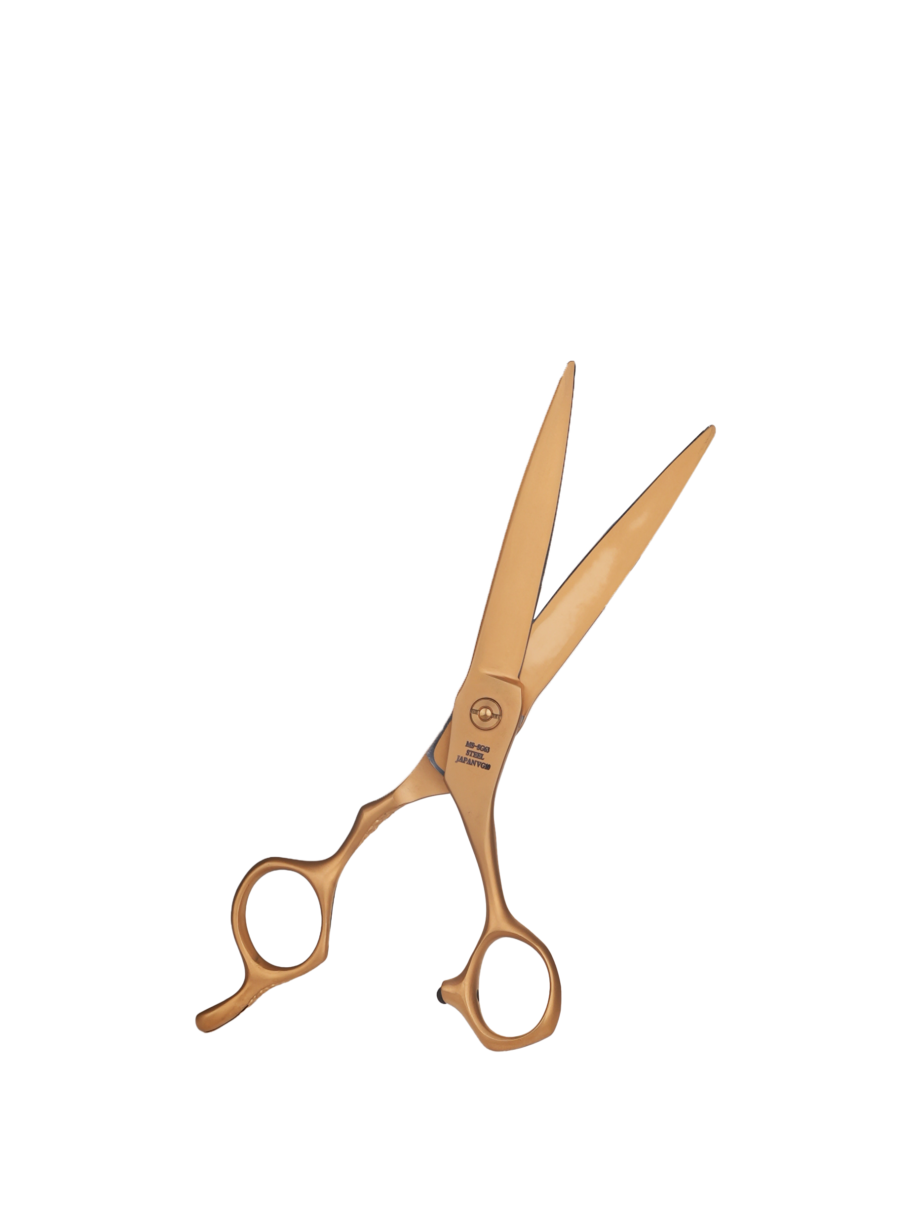 VG10 Japon Çeliği Profesyonel Berber Makası - Mat Gold (Bronz) - 6.3 İnç - Görsel 4